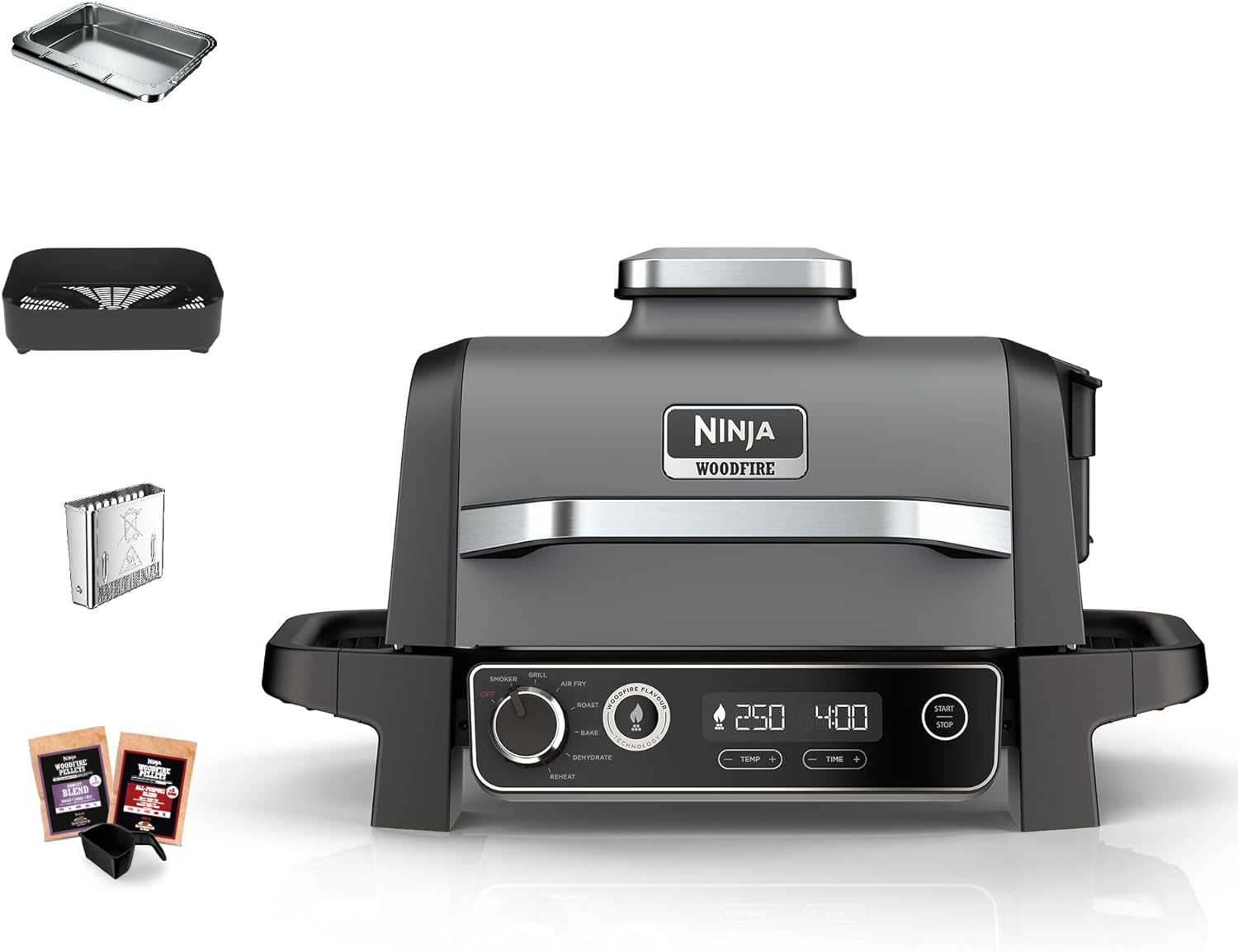 Ninja Woodfire Electric BBQ Grill & Smoker, 7-in-1 Outdoor Grill