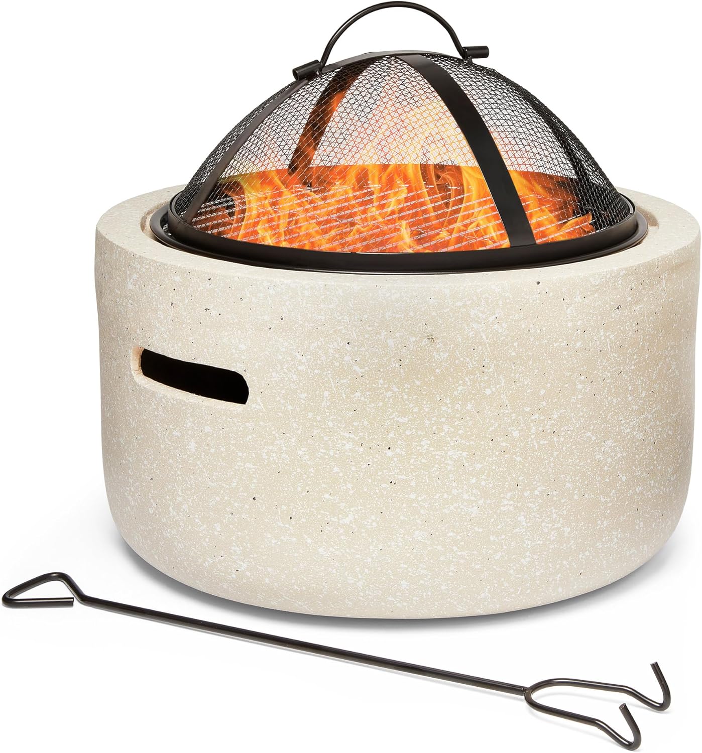 VonHaus Fire Pit – 2 in 1 Firepit with BBQ Cooking Grill