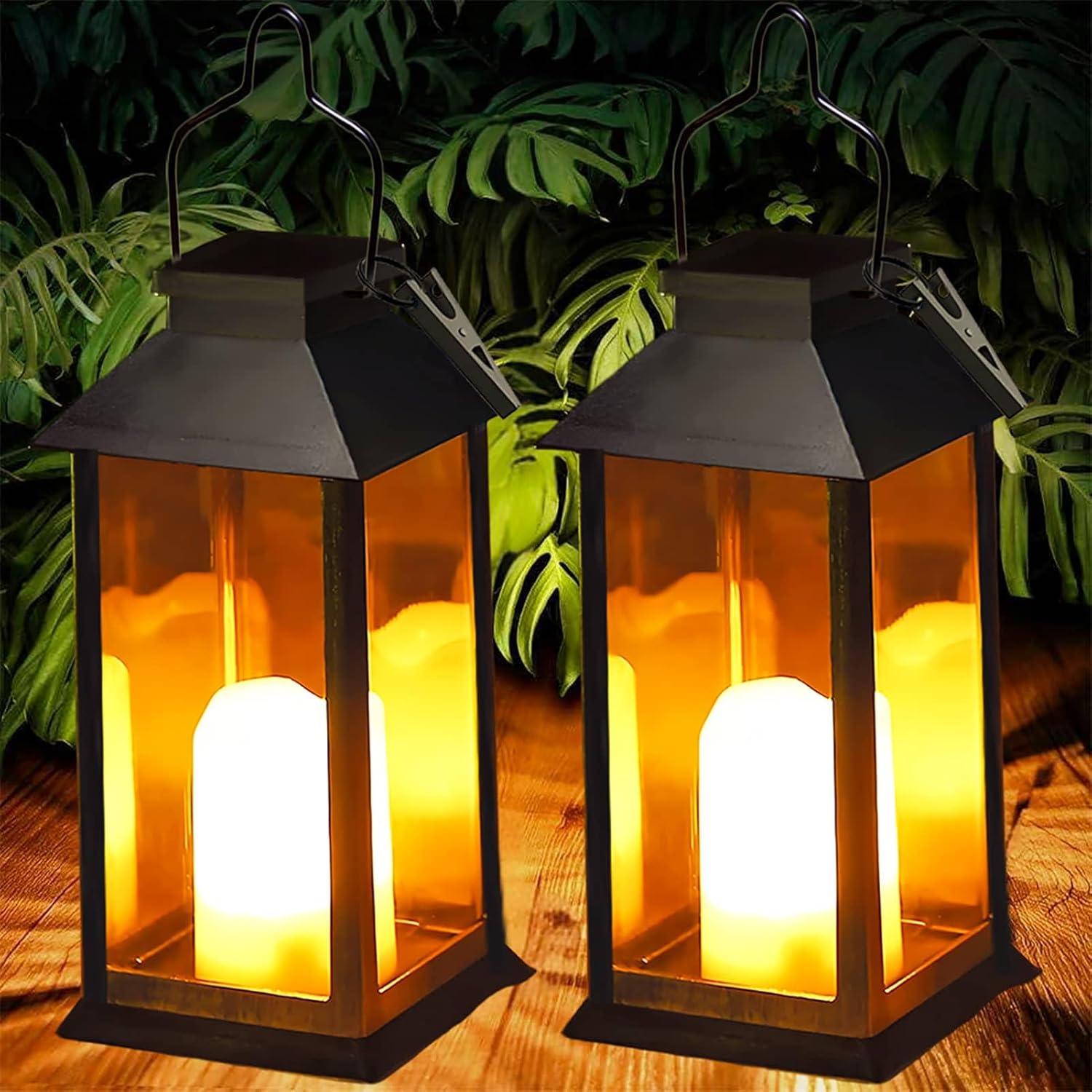 Solar Lanterns for Outside 2 Pack